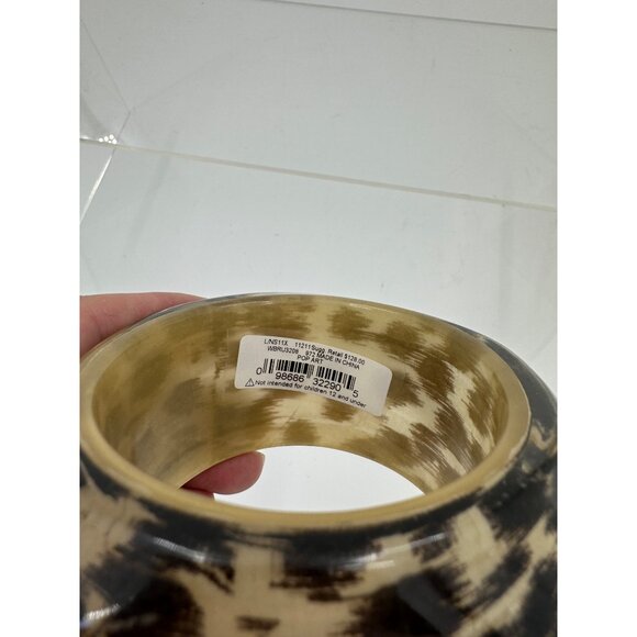 Kate Spade New York Pop Art Ikat Leopard Print Resin Bangle Bracelet - Picture 4 of 6